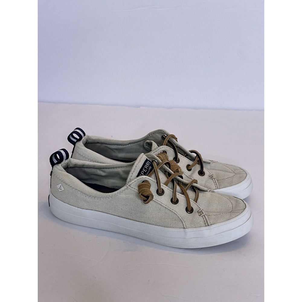 Sperry Top Sider Sneakers Womens Shoes Size 6 Beige STS98644